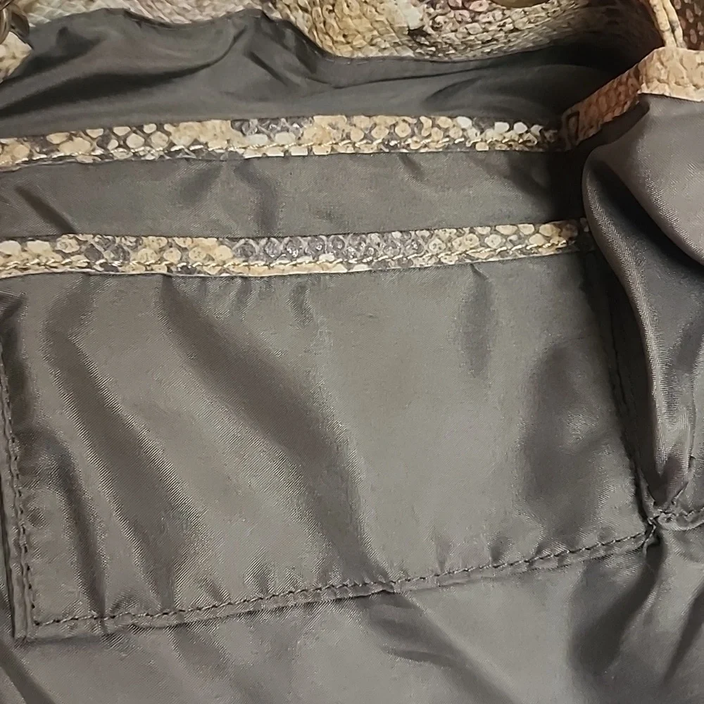 Nicole Miller Multicolor Gold Hardware Snake Print Shoulder Bag